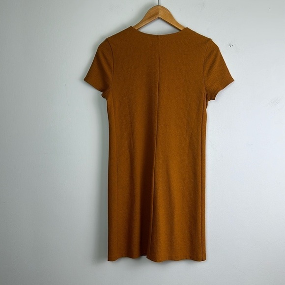 Madewell Texture & Thread Short Sleeve Mini Dress Side Tie Faux Wrap Size S - Picture 14 of 16